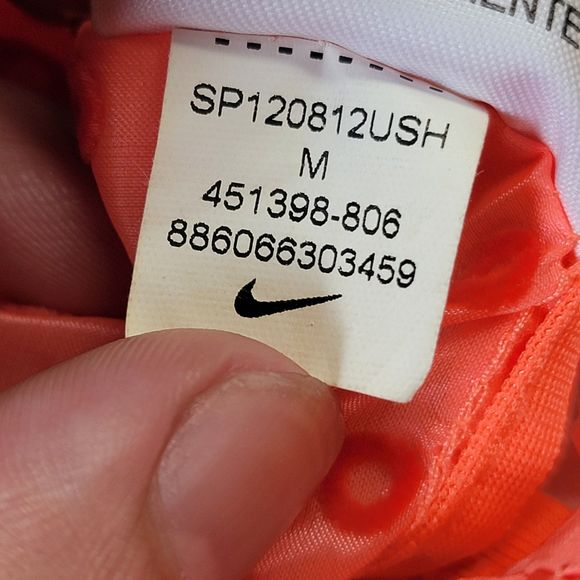 Nike Light Weight Packable Neon Water Resistant Hooded Sheer Full Zip Jacket M - Picture 12 of 12